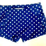 iCupid Shorts White On Royal Blue Crazy Dots 