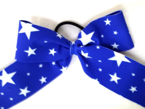 Royal Blue with White Stars Bow