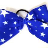 Royal Blue with White Stars Bow