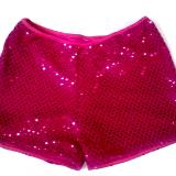 Cheerleading Metallic Sequin  Boy Cut Briefs Hot Pink