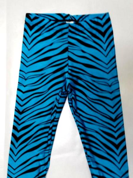 Turquoise Zebra Capris