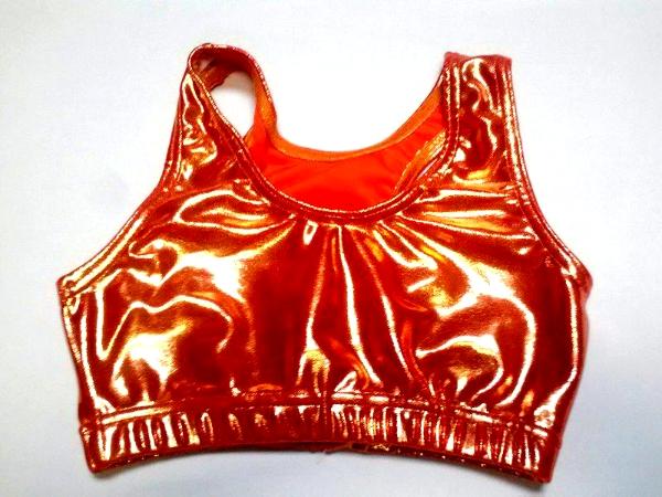 Metallic Mystique Orange Razorback Sports Bra