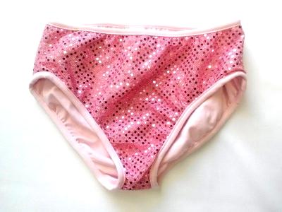 Classic Sequin Cheer Brief Baby Pink Spankies