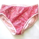 Classic Sequin Cheer Brief Baby Pink Spankies