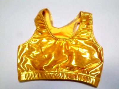 Metallic Mystique Bright Gold Sports Bra 