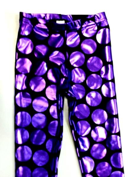 Purple Big Dot Capris - OUT OF STOCK