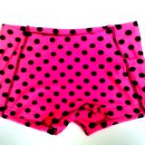 iCupid Crazy Dots Black on Hot Pink Spanky