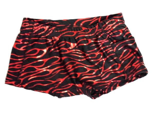 Red Flamethrower Icupid Boy Cut Shorts