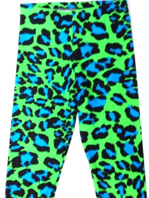 Lime and Turquoise Crazy Leopard Capris