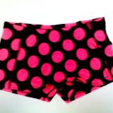 iCupids Crazy Big Dots Spanky Hot Pink on Black 