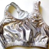 Metallic Mystique Silver Sports Bra