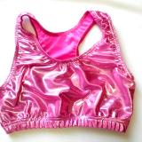 Metallic Mystique Bubble Gum Baby Pink Sports Bra