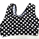 Black and White Polka Dot Sports Bra