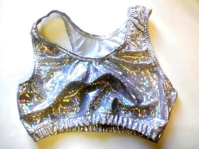 Icupid Shattered Glass Silver Sports Bra