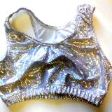 Icupid Shattered Glass Silver Sports Bra