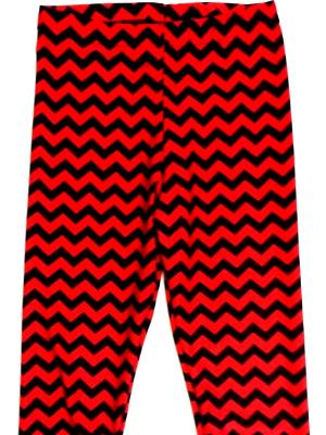 Red/Black Chevron Capri Chevron