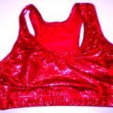 Sports Bra Ultimate Sparkle Red Metallic Mystique & Sequins