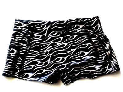 Silver Flame Thrower on Black Cheer Brief