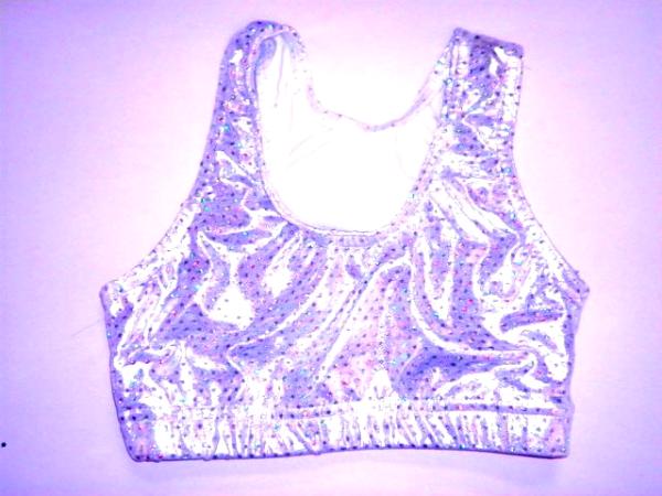 Sports Bra ULTIMATE SPARKLE Silver Metallic Mystique & Sequins