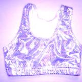 Sports Bra ULTIMATE SPARKLE Silver Metallic Mystique & Sequins