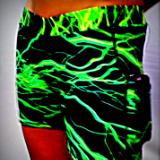 Power Short Lycra Green Lightning Brief