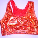 Sports Bra ULTIMATE SPARKLE Orange Metallic Mystique & Sequins