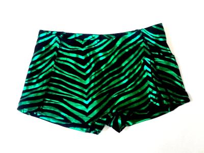 Metallic Cheer Spankies Black/Green