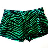 Metallic Cheer Spankies Black/Green