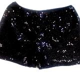 Cheerleading Metallic Sequin Boy Cut Briefs Black