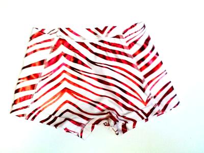 Metallic Red Zebra on White iCupid Lycra Shorts