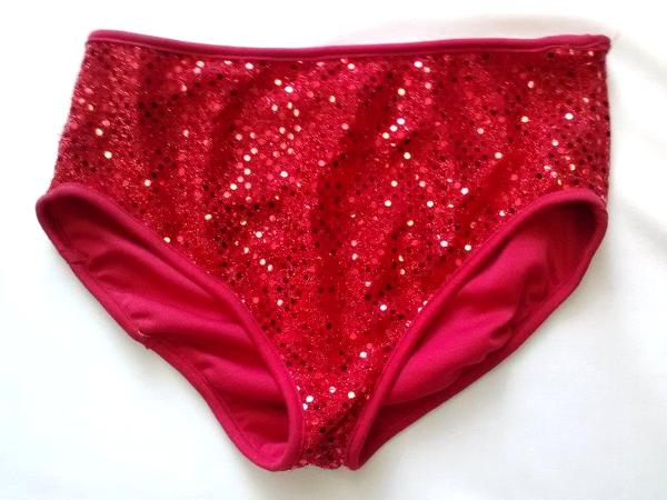 Classic Sequin Briefs Red Spanky - Icupid Practice Wear
