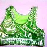 Metallic Mystique Razorback Sports Bra Lime