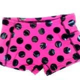 iCupid Crazy Big Dots Black on Hot Pink Spanky