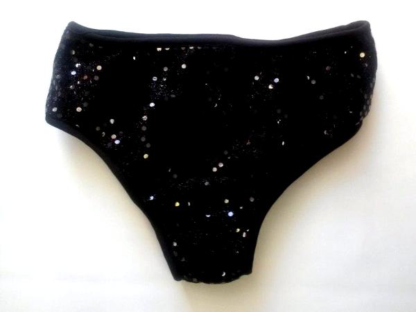 Classic Sequin Briefs Black Spankies - Icupid Practice Wear