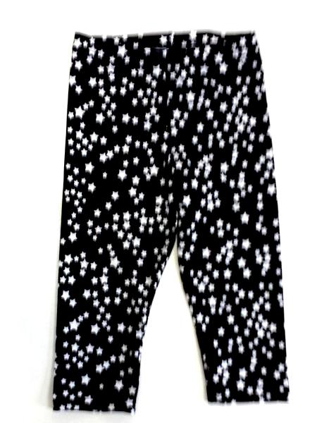 White Stars on Black Capris