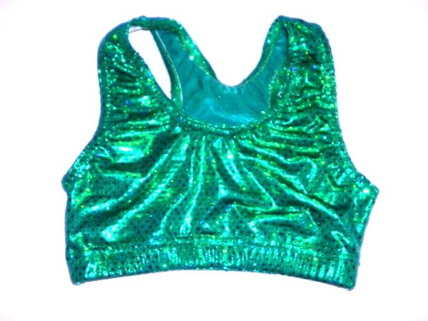 Sports Bra ULTIMATE SPARKLE Kelly Green Metallic Mystique & Sequins -  Icupid Practice Wear