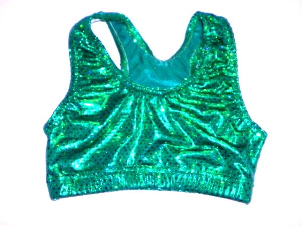 Sports Bra ULTIMATE SPARKLE Kelly Green Metallic Mystique