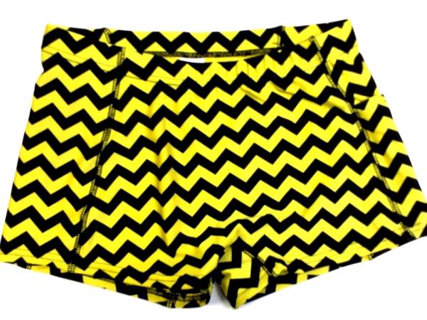 Chevron Yellow and Black Icupid Short