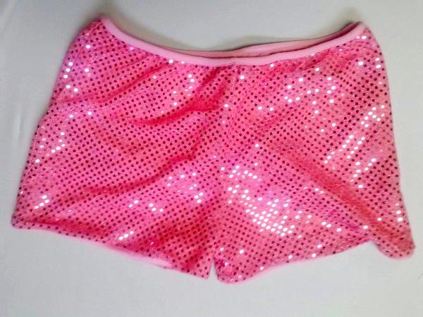 Cheerleading Metallic Sequin Boy Cut Briefs Baby Pink