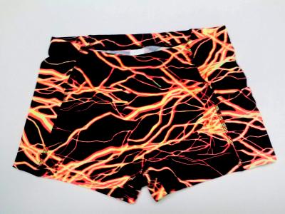 Icupids Cheer Shorts Lightning Bolt Orange/Yellow